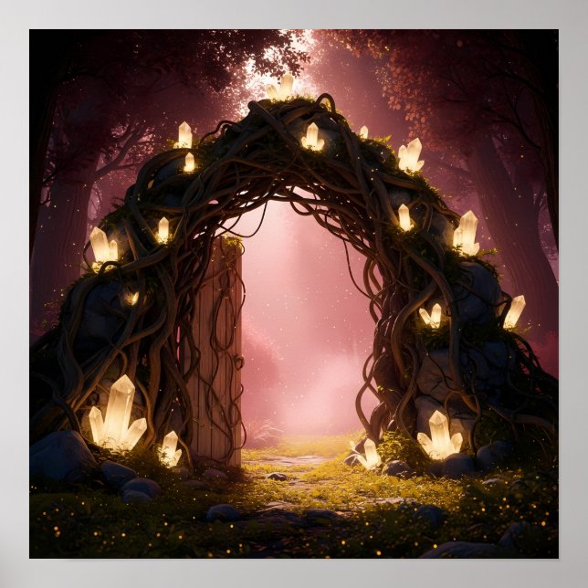Affiche Magical Crystal Gate in the Twilight Forest (Devant)