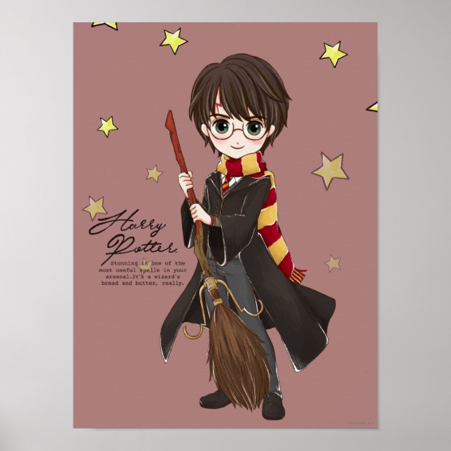 Affiche Magical HARRY POTTER™ Aquarelle (Devant)