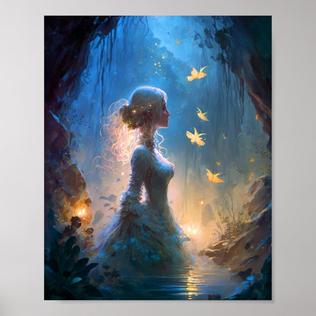 Affiche Magical Lady In Water Imaginaire Art (Devant)