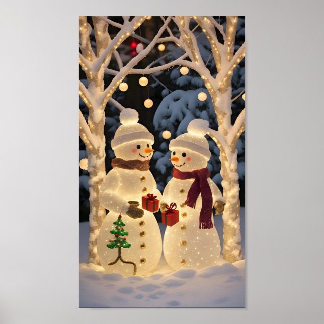 Affiche Magical Snowman Christmas Lights (Devant)