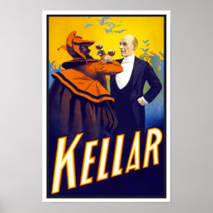 Affiche Magician Kellar, 1899. Vintage Advertising