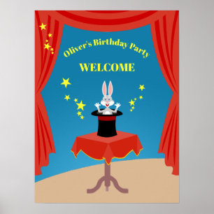 Affiche Magicien Boy Show Fête d'anniversaire