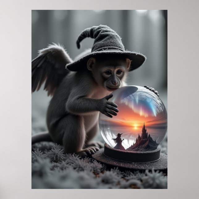 Affiche Magicien de singe volant Oz Wicked (Devant)