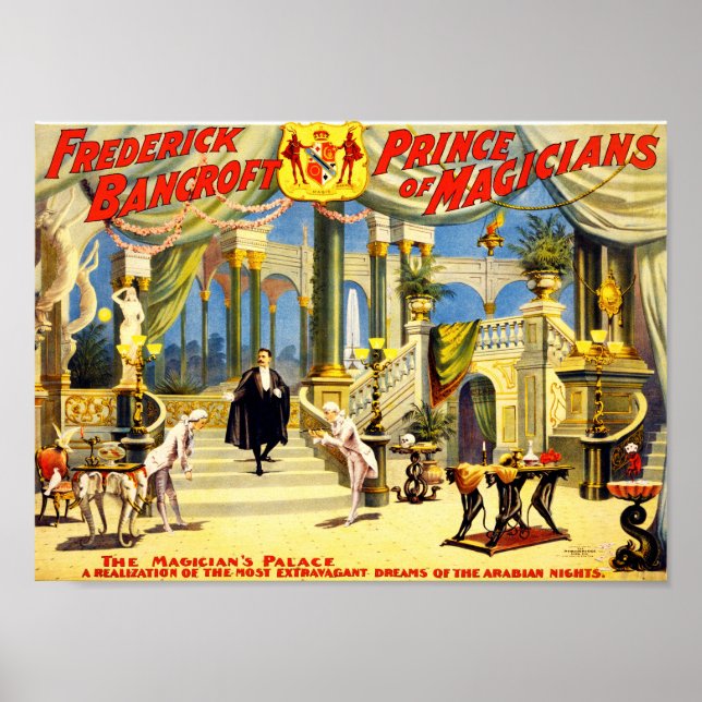 Affiche Magicien vintage Frederick Bancroft (Devant)