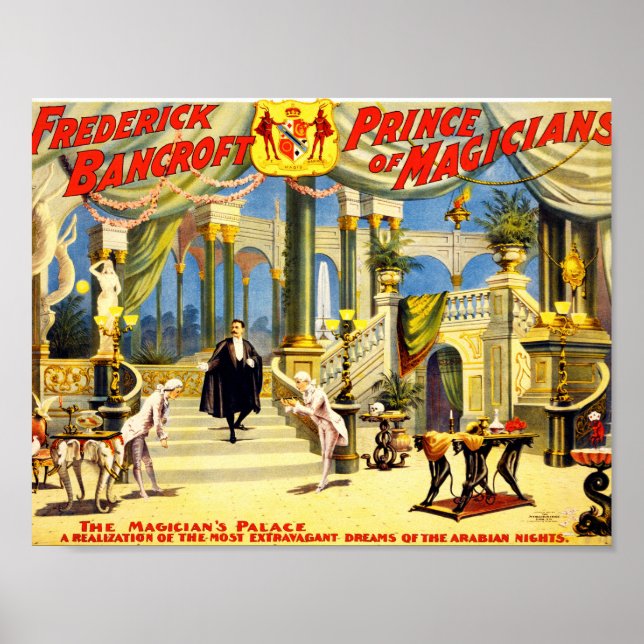 Affiche Magicien Vintage Frederick Bancroft (Devant)