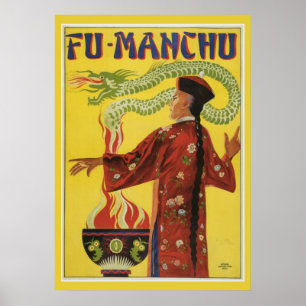 Affiche Magicien vintage Fu Manchu