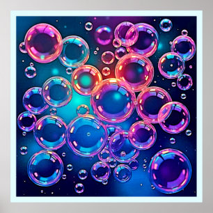 Affiche Magie de bulle rose pourpre