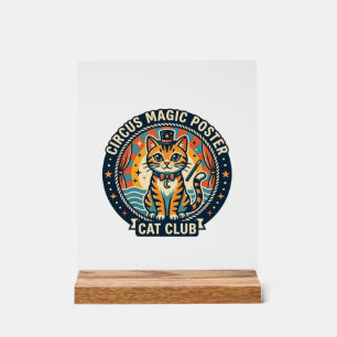 Affiche Magie de Cirque Chat Mignon Design - Cirqu