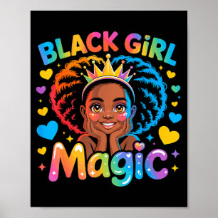 Affiche Magie de fille noire Fille africaine Hbcu