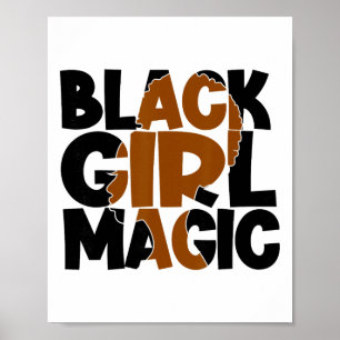 Affiche Magie de la fille noire Mélanine Pouvoir des femme