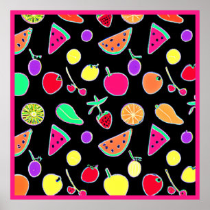 Affiche Magie de néon tropique radiant