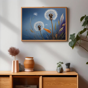 Affiche Magie des Dandelions dans Nightsky AI Art Peinture