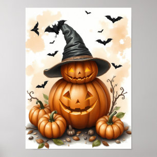 Affiche Magie d'Halloween Whimsical - Amusant et Éffrayant