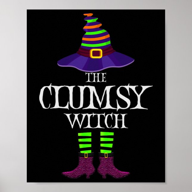 Affiche Magie Drôle De Sorcière De Halloween Matching Grou (Devant)