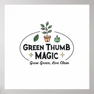 Affiche Magie du Pouce Vert | T-Shirt de Jardinage Urbain