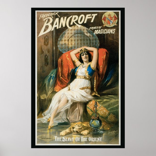 Affiche Magie Vintage, Magicien Frederick Bancroft (Devant)