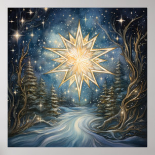 Affiche magique de l'étoile du Nord