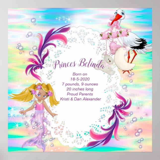 Affiche Magique Rainbow Bubbles & Baby Mermaids (Devant)