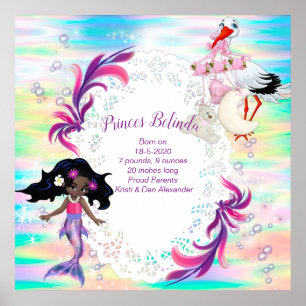 Affiche Magique Rainbow Bubbles & Baby Mermaids