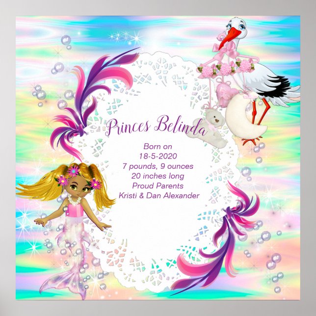 Affiche Magique Rainbow Bubbles & Baby Mermaids (Devant)