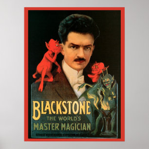 Affiche Magique Vintage, Grand Magicien Blackstone