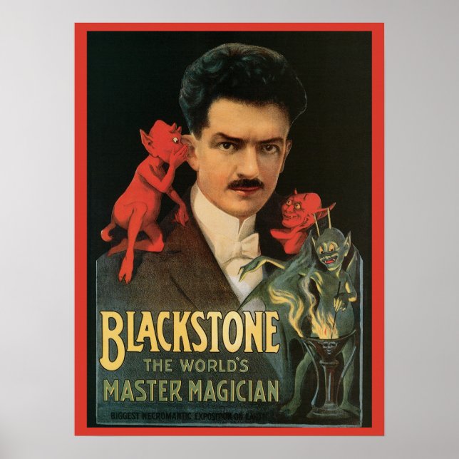 Affiche Magique Vintage, Grand Magicien Blackstone (Devant)