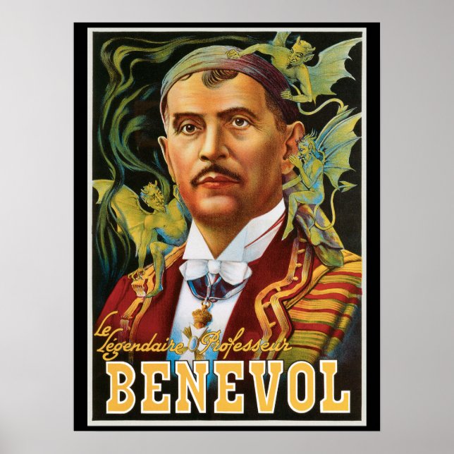 Affiche Magique Vintage, Le Légendaire Professeur  (Devant)