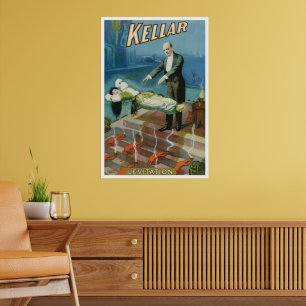 Affiche Magique Vintage, Magicien Harry Kellar