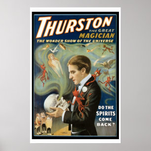 Affiche Magique Vintage, Thurston, Le Grand Magici
