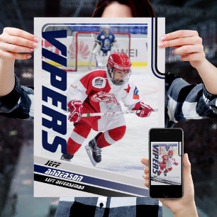 Affiche Magnet de la carte de commerce de hockey sur glace