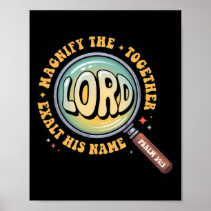 Affiche Magnifiez le Seigneur Verset Biblique Magnifié Vbs