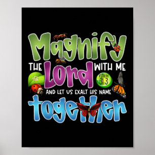 Affiche Magnifiez l'Éternel avec moi Psaume 34_3 Insecte F
