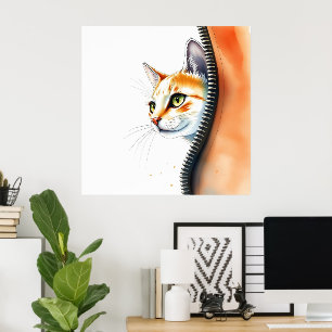 Affiche Magnifique Aquarelle tendance Collection de chats