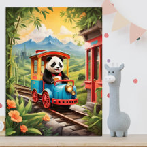 Magnifique balade en train de Panda en IA