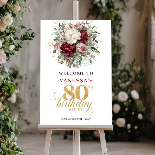 Affiche Magnifique Bienvenue Fleurs de Bourgogne pour 80 a