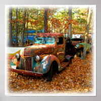 Magnifique Camion Rusting en Jard Boisé
