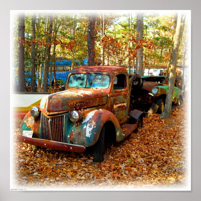 Affiche Magnifique Camion Rusting en Jard Boisé (Devant)