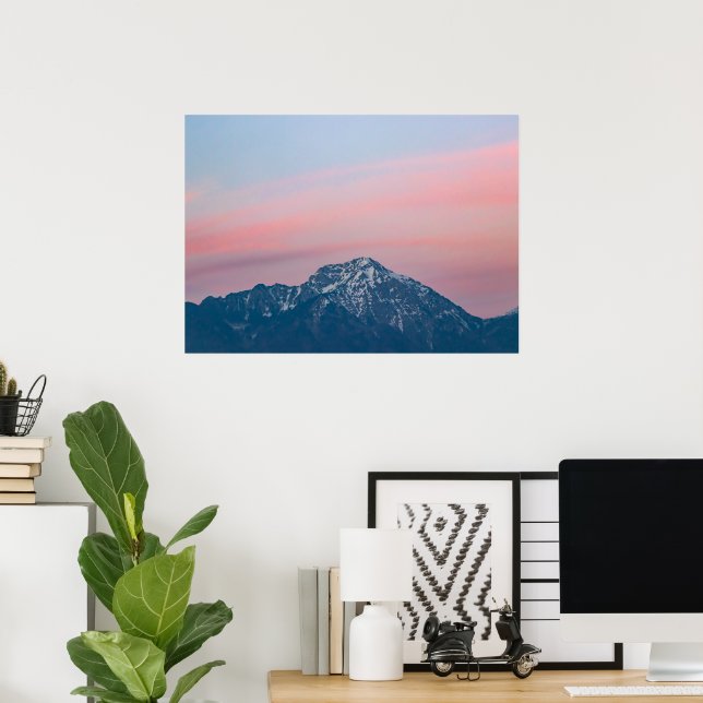 Affiche Magnifique ciel de coucher de soleil au-dessus du  (Bureau à domicile)