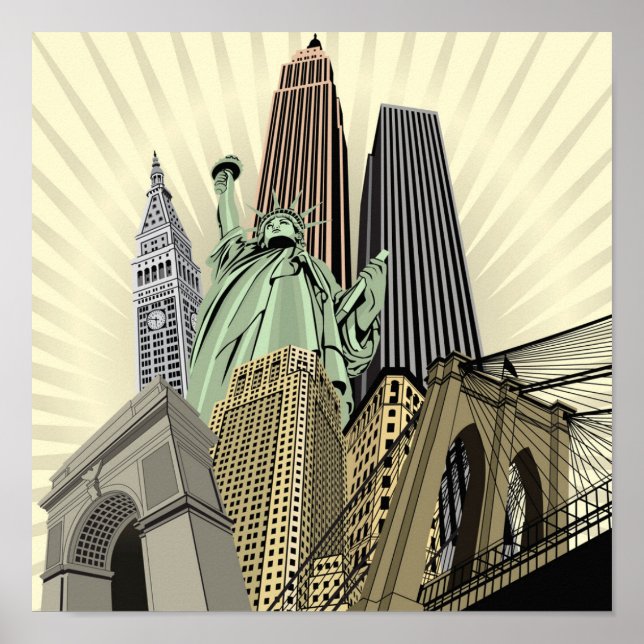 Affiche Magnifique Cityscape NYC (Devant)