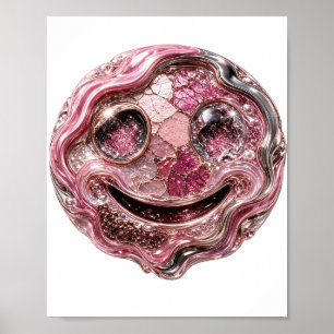 Affiche Magnifique conception d'ART ABSTRAIT en argent