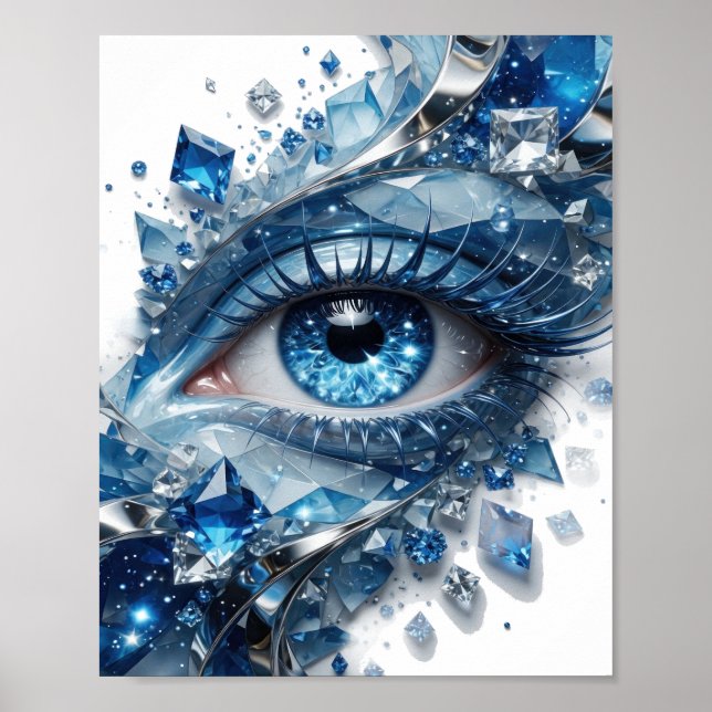 Affiche Magnifique conception de déclaration d'ŒIL BLEU GL (Devant)