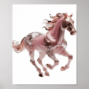 Affiche Magnifique conception de texte ROSE OR VERRE CHEVA
