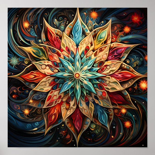 affiche magnifique de Noël Kaleidescope (Devant)