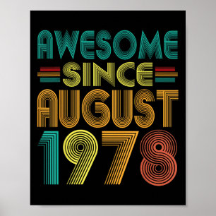 Affiche Magnifique depuis août 1978 Années 47e anniversair