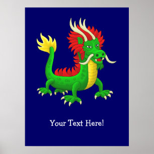 Affiche Magnifique Dragon Chinois