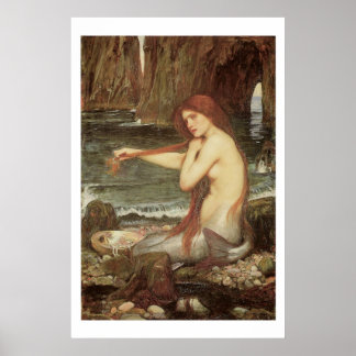 Affiche Magnifique Mermaid D'Art Victorien Imprimé