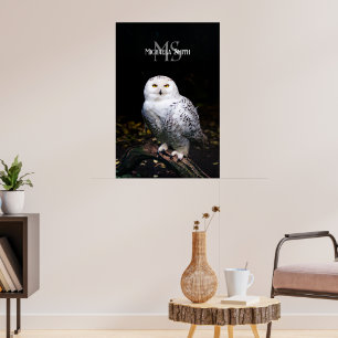 Affiche Magnifique monogramme de nom personnalisé de harfa