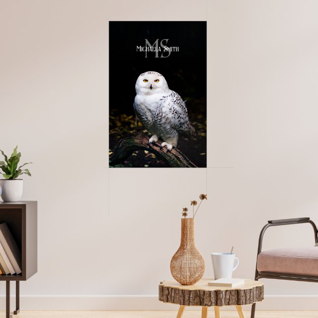 Affiche Magnifique monogramme de nom personnalisé de harfa (Salon 3)