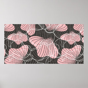 Affiche Magnifique motif abstrait sans couture coloré. Arr