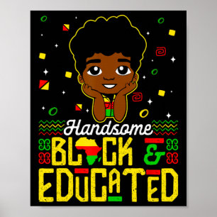 Affiche Magnifique Noir instruit Histoire Noire Enfants Ga
